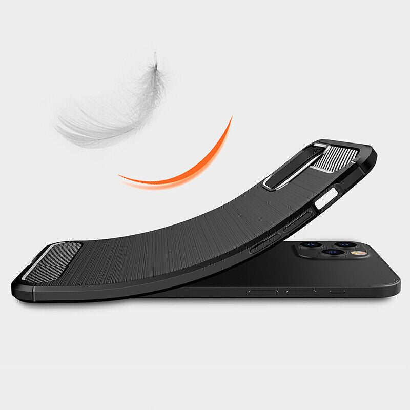 iPhone 13 Pro Max Slim Fit Case Tough Gel TPU Rubber Cover BLACK