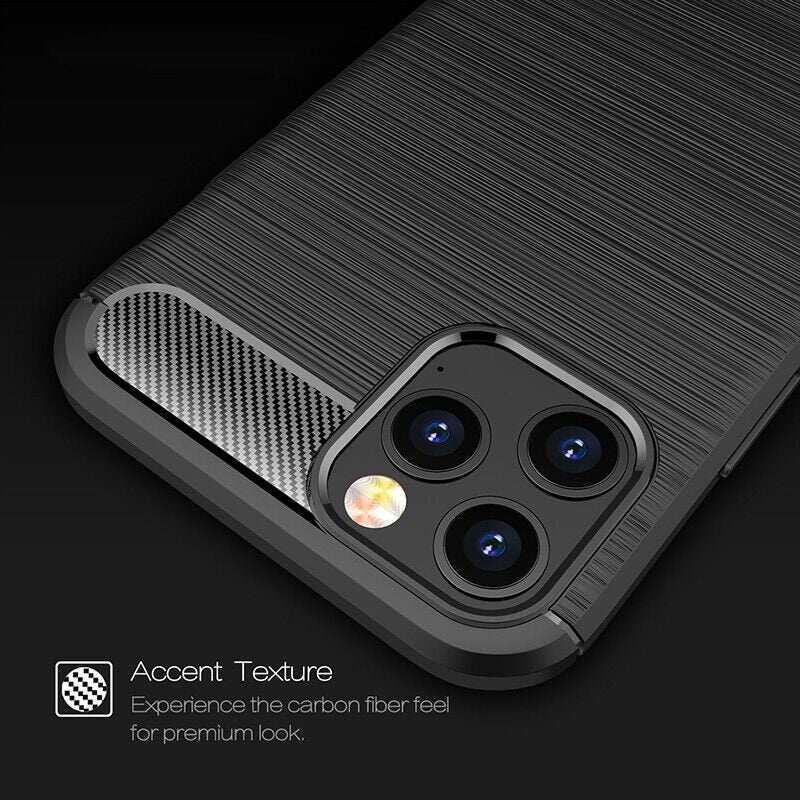 iPhone 13 Pro Max Slim Fit Case Tough Gel TPU Rubber Cover BLACK