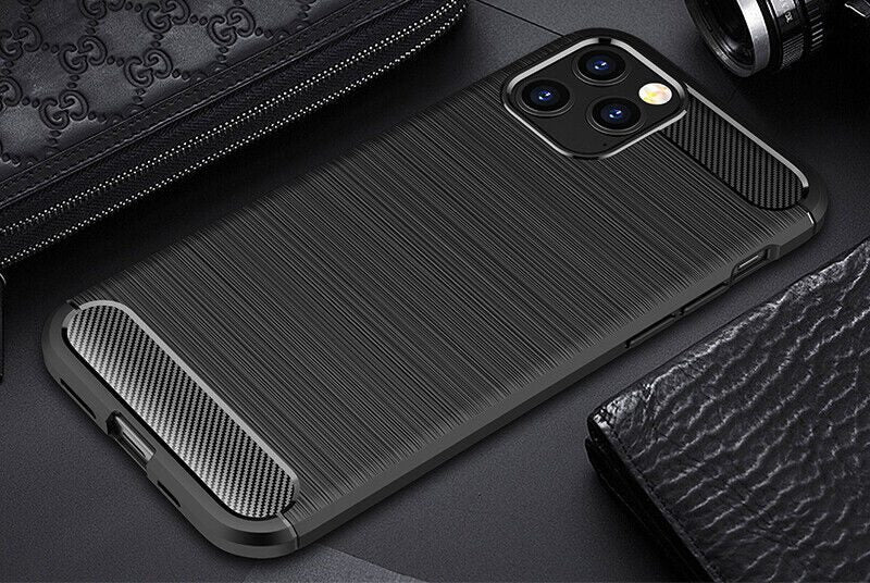 iPhone 13 Pro Max Slim Fit Case Tough Gel TPU Rubber Cover BLACK