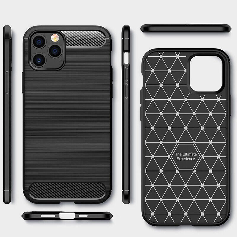 iPhone 13 Pro Max Slim Fit Case Tough Gel TPU Rubber Cover BLACK