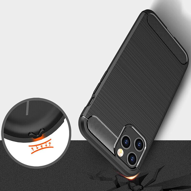iPhone 13 Pro Max Slim Fit Case Tough Gel TPU Rubber Cover BLACK
