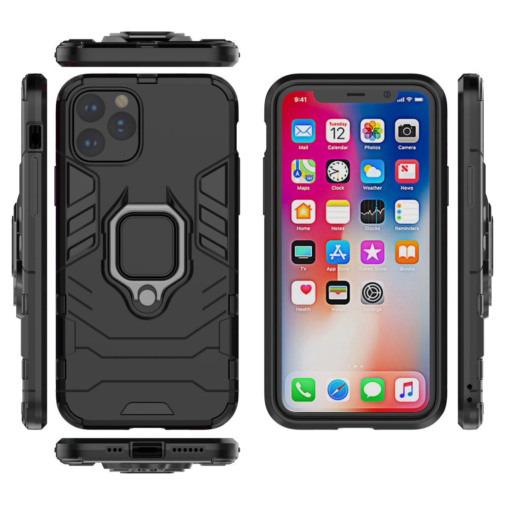 iPhone 11 Pro Rugged Tough Case Shockproof Hybrid Cover BLACK