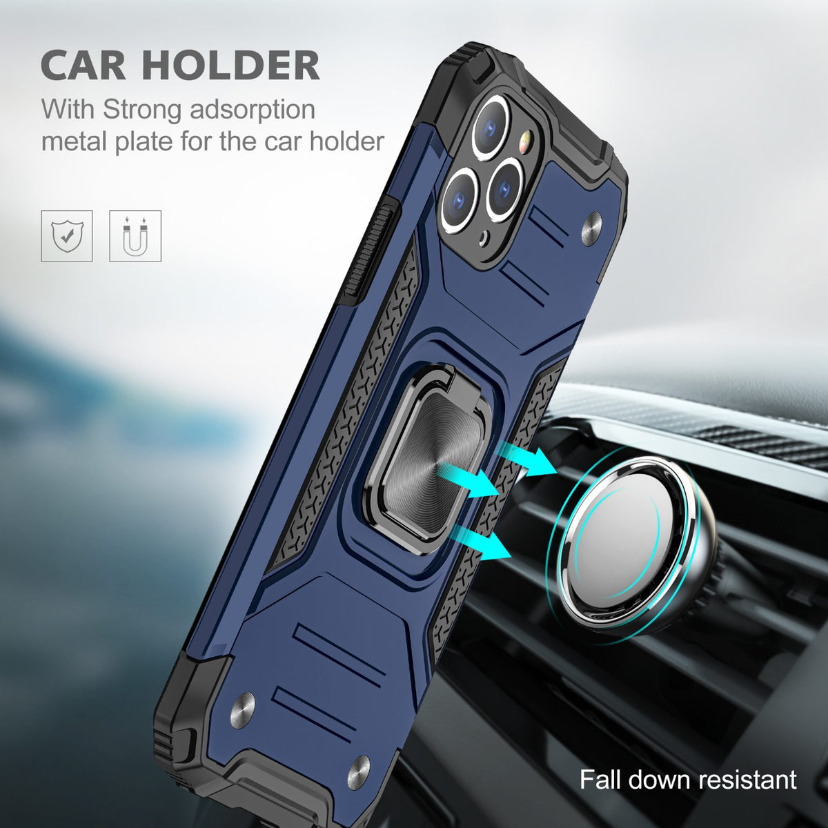 iPhone 11 Pro Rugged Tough Case Shockproof Hybrid Cover BLUE