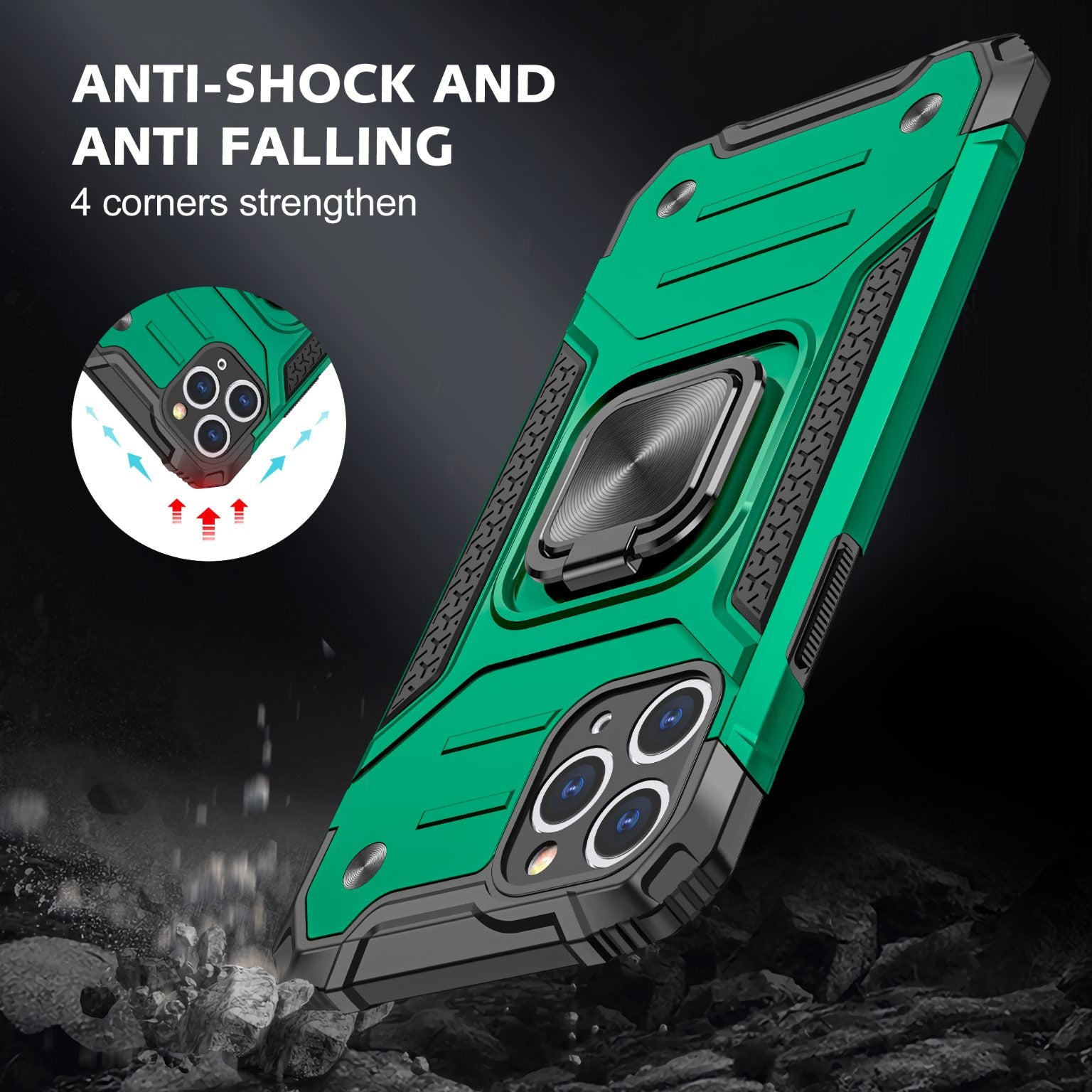 iPhone 11 Pro Max Rugged Tough Case Shockproof Hybrid Cover D GREEN