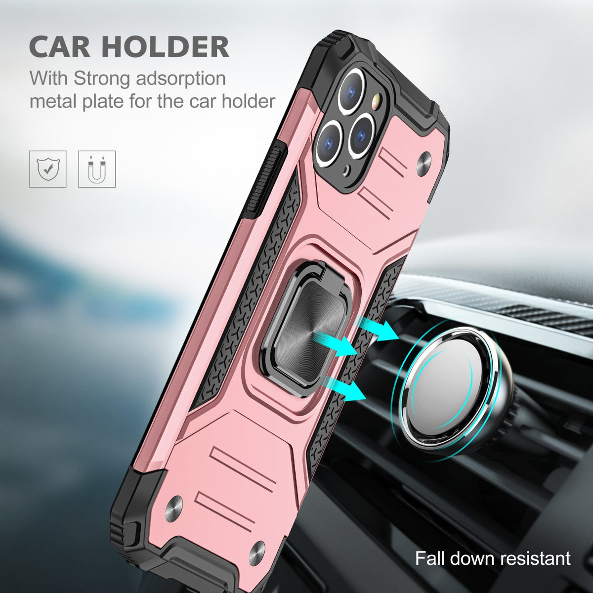 iPhone 11 Pro Rugged Tough Case Shockproof Hybrid Cover PINK