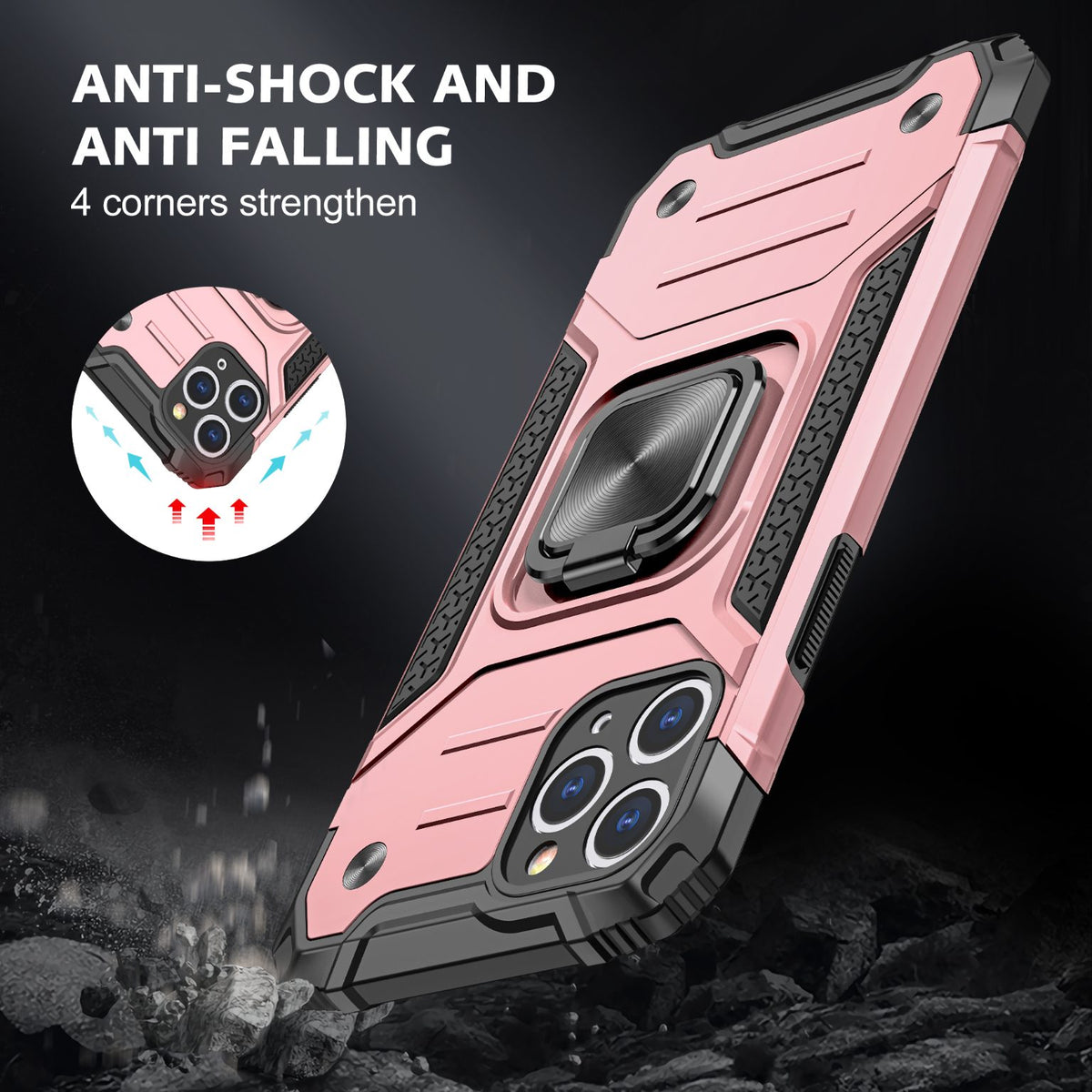 iPhone 11 Pro Rugged Tough Case Shockproof Hybrid Cover PINK