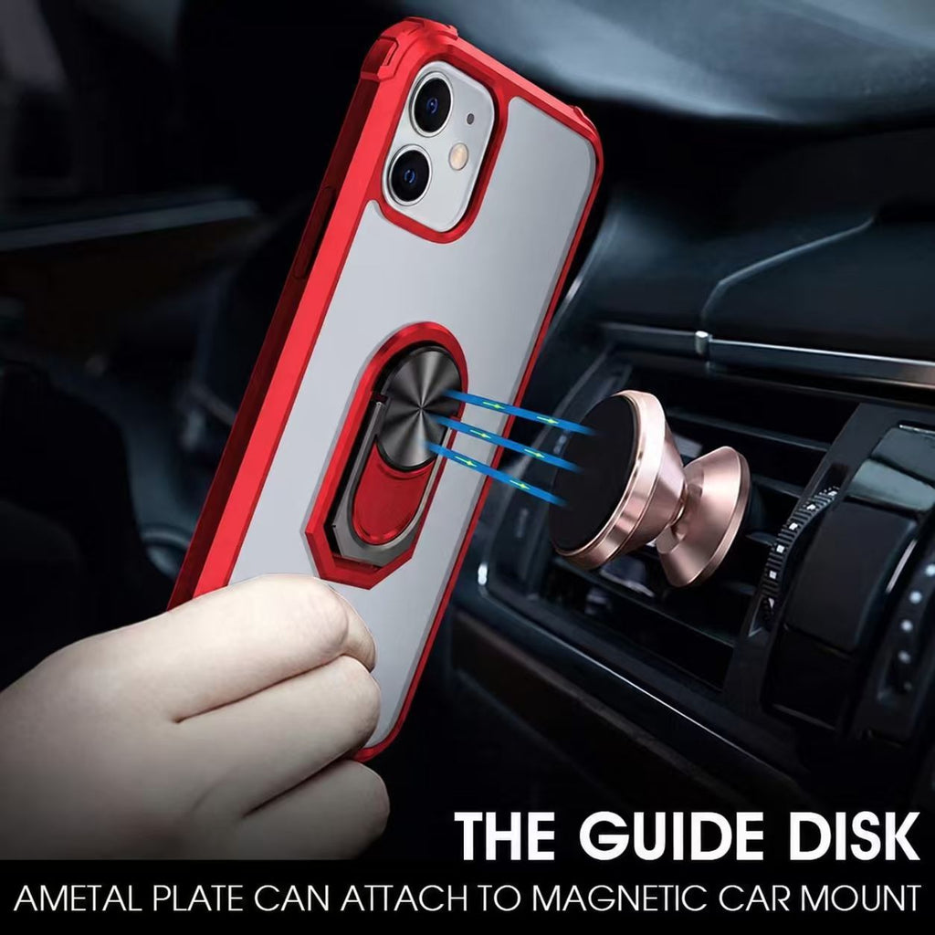 iPhone 12 Rugged Tough Case Shockproof Hybrid Cover RED