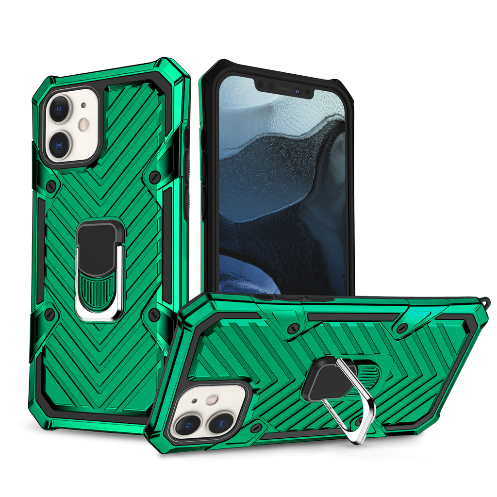 iPhone 12 Rugged Tough Case Shockproof Hybrid Cover DARK GREEN