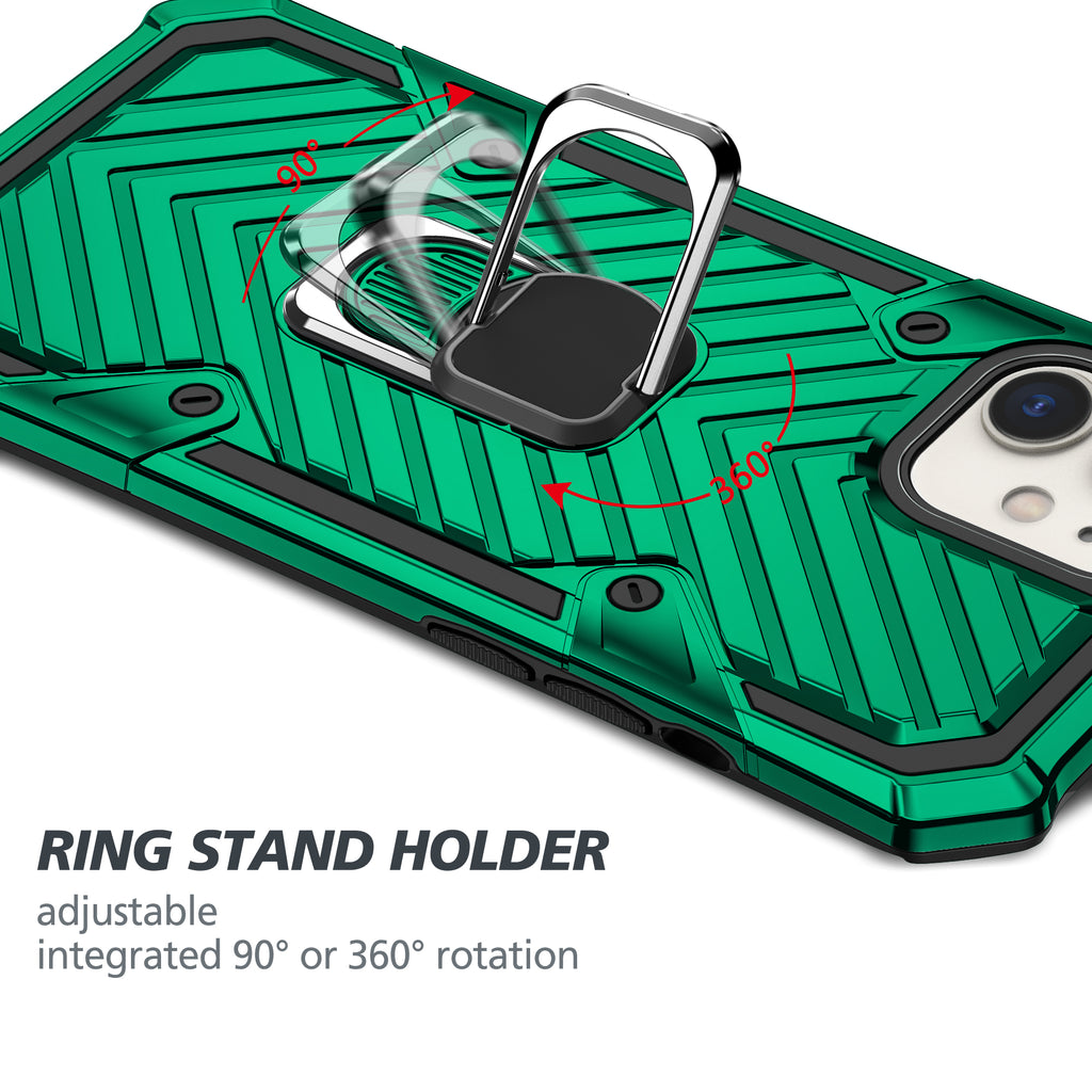 iPhone 12 Rugged Tough Case Shockproof Hybrid Cover DARK GREEN