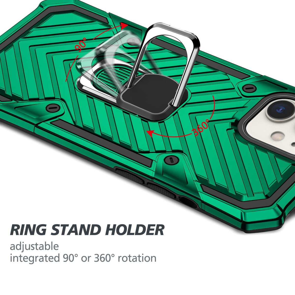 iPhone 12 Rugged Tough Case Shockproof Hybrid Cover DARK GREEN