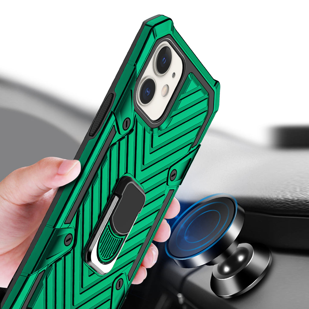 iPhone 12 Rugged Tough Case Shockproof Hybrid Cover DARK GREEN