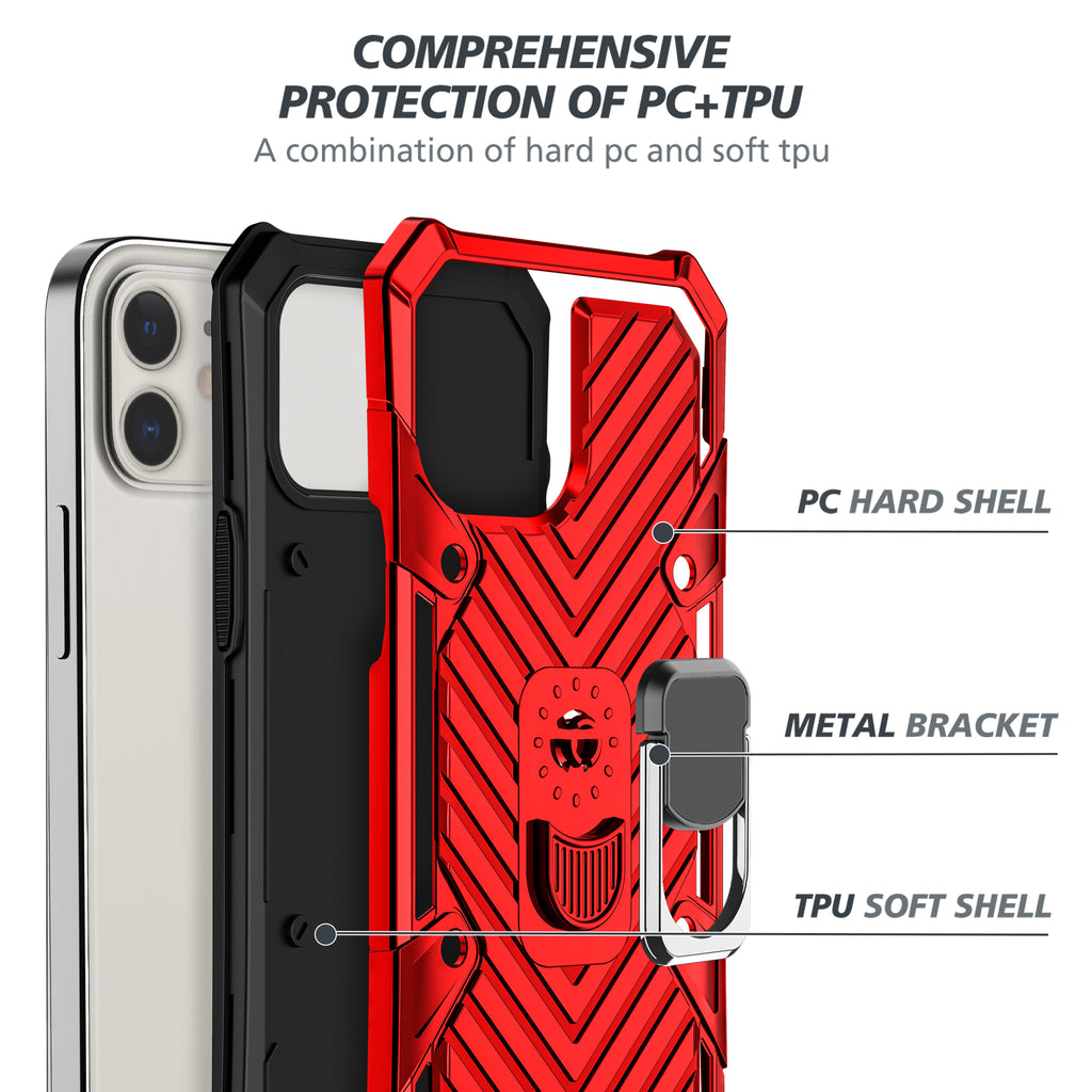 iPhone 12 Mini Rugged Tough Case Shockproof Hybrid Cover RED