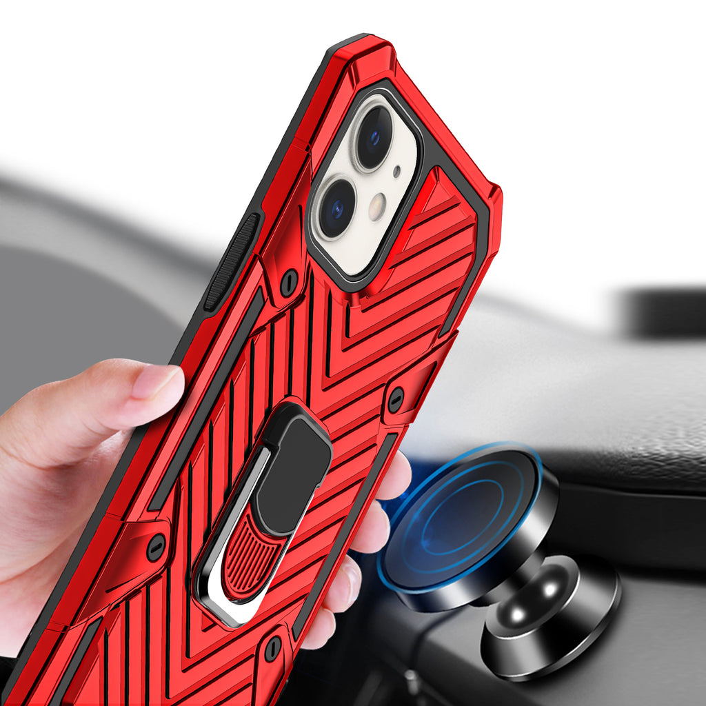 iPhone 12 Mini Rugged Tough Case Shockproof Hybrid Cover RED