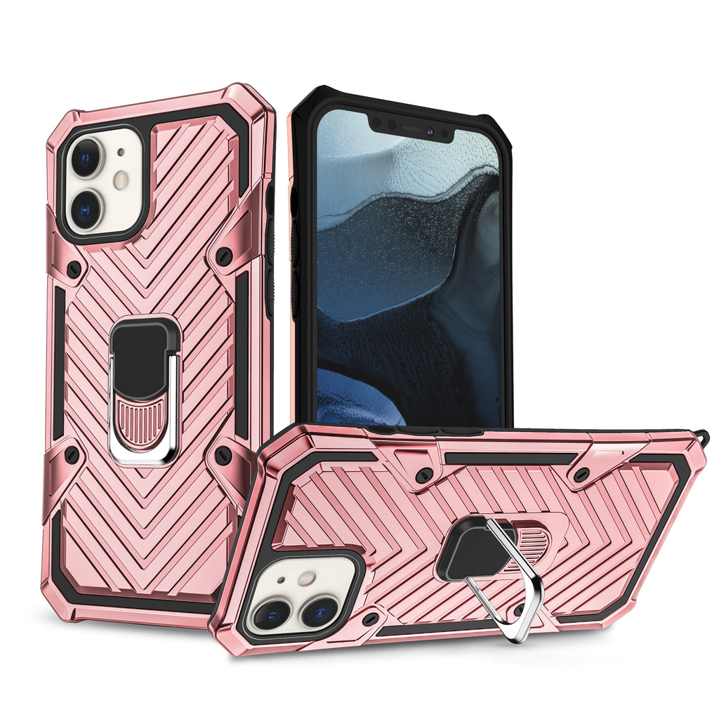 iPhone 12 Rugged Tough Case Shockproof Hybrid Cover PINK