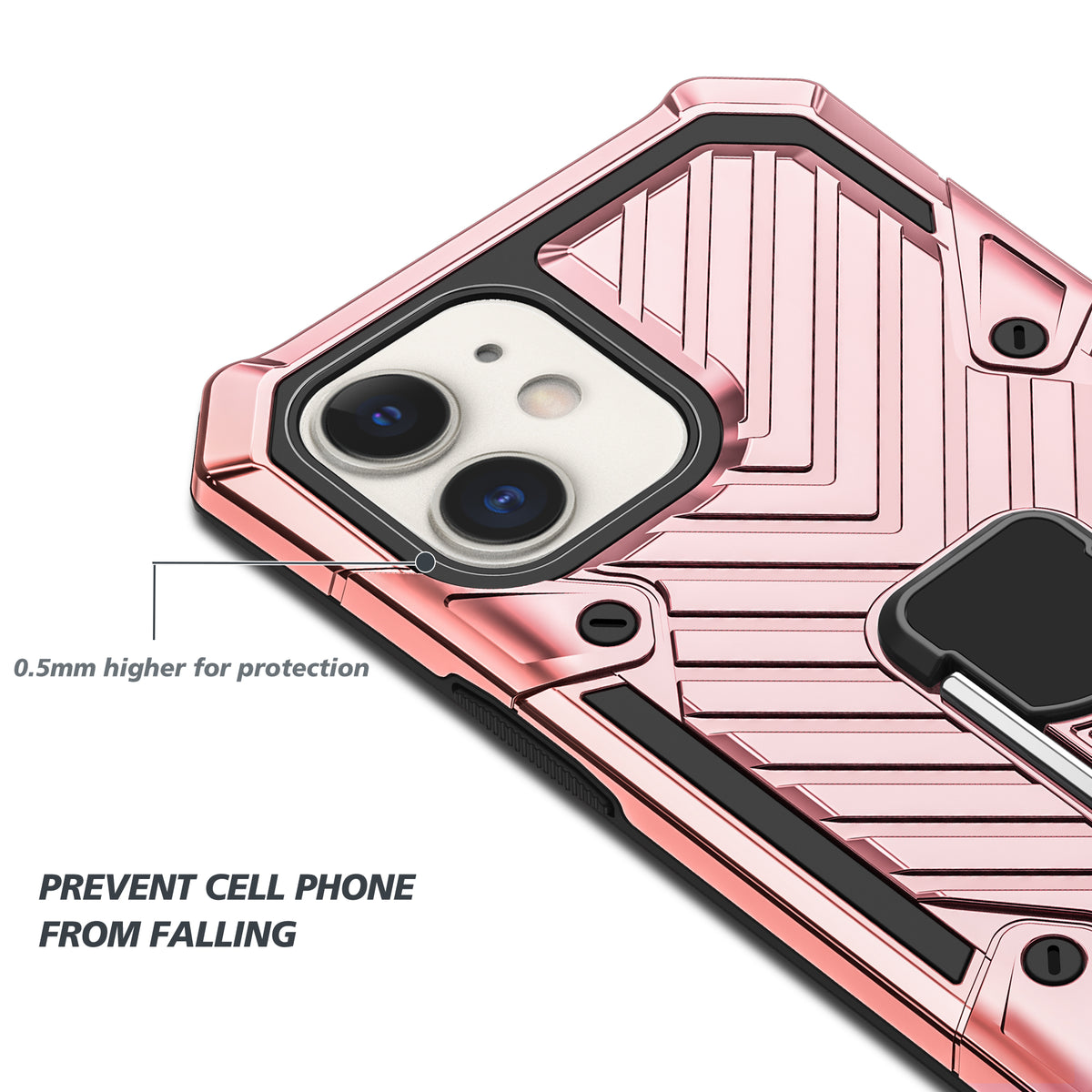 iPhone 12 Rugged Tough Case Shockproof Hybrid Cover PINK