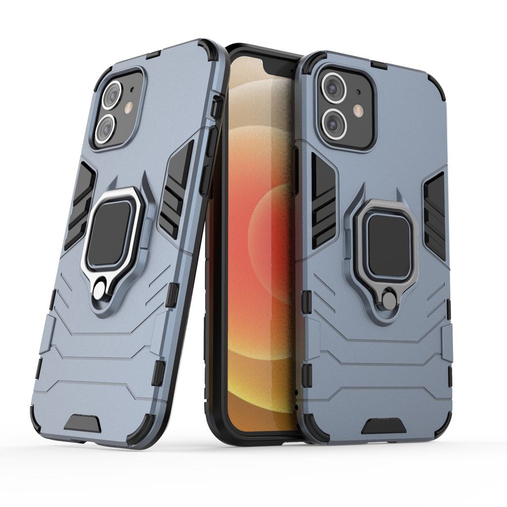 iPhone 12 Rugged Tough Case Shockproof Hybrid Cover BLUE