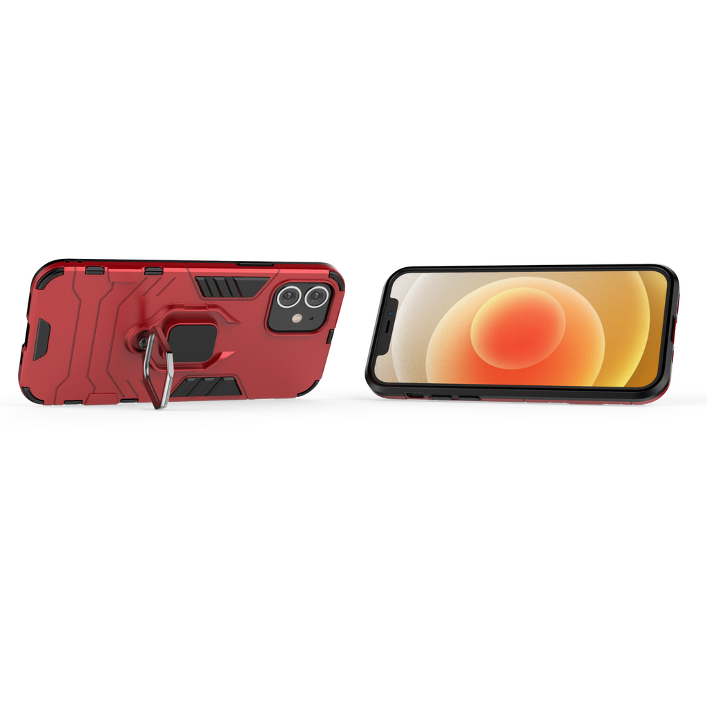 iPhone 12 Mini Rugged Tough Case Shockproof Hybrid Cover RED