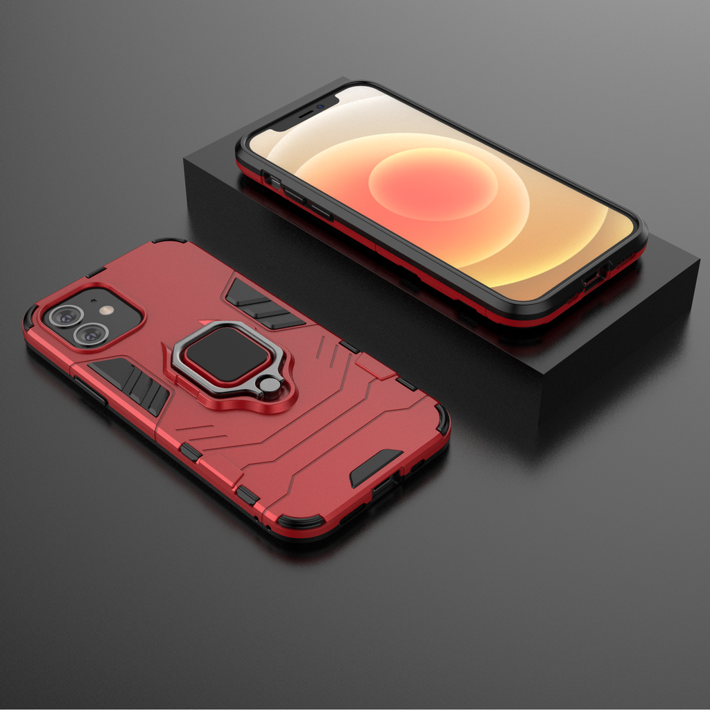 iPhone 12 Mini Rugged Tough Case Shockproof Hybrid Cover RED