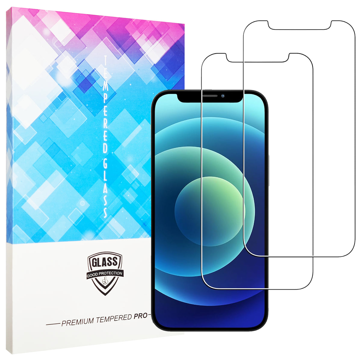 2X iPhone 12 Mini Glass Screen Protector