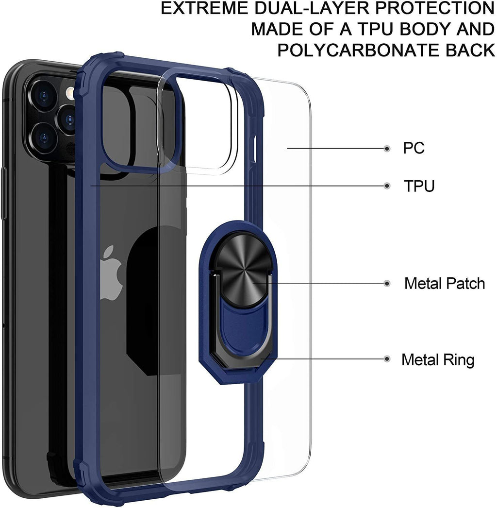 iPhone 12 Pro Max Rugged Tough Case Shockproof Hybrid Cover BLUE