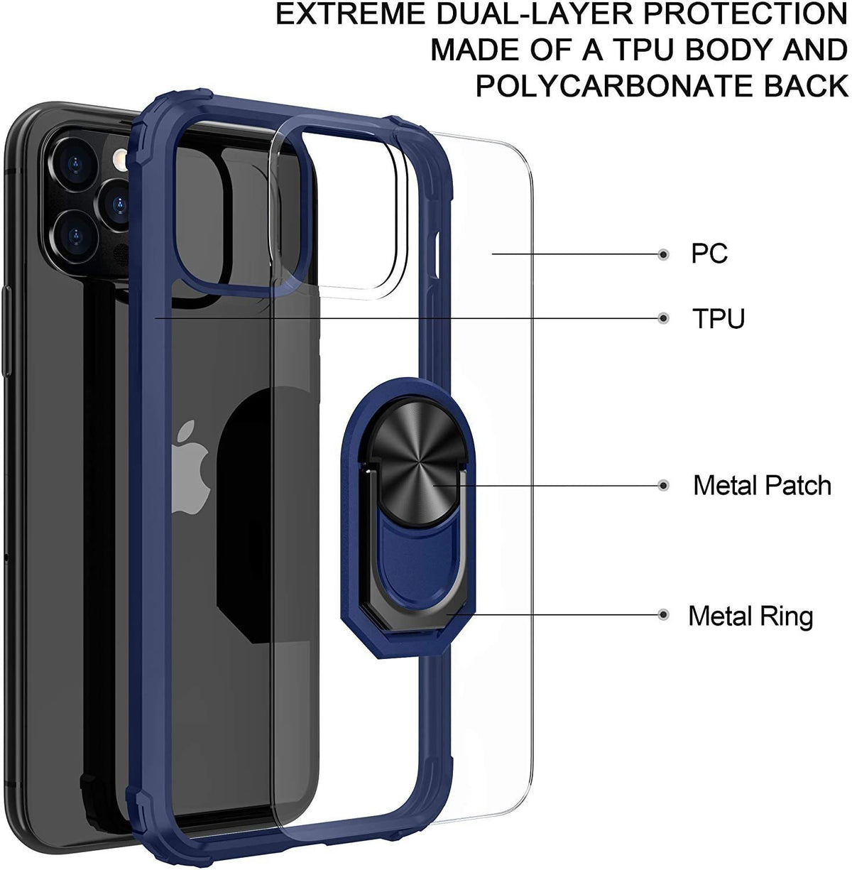 iPhone 12 Pro Max Rugged Tough Case Shockproof Hybrid Cover BLUE