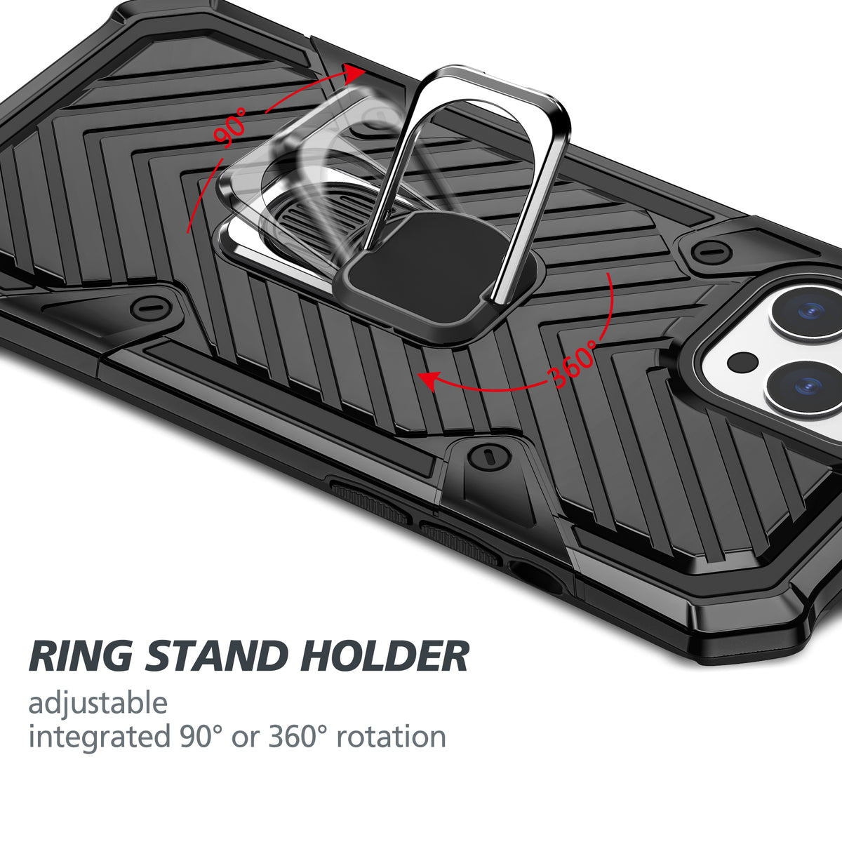 iPhone 12 Pro Max Rugged Tough Case Shockproof Hybrid Cover BLACK