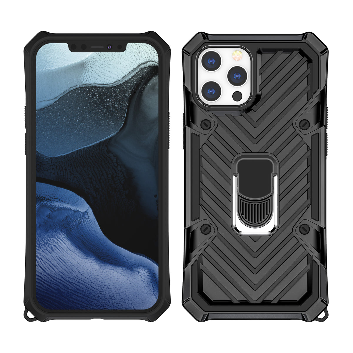 iPhone 12 Pro Max Rugged Tough Case Shockproof Hybrid Cover BLACK