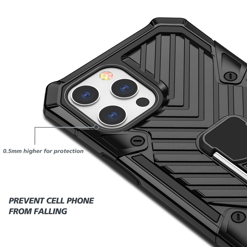 iPhone 12 Pro Max Rugged Tough Case Shockproof Hybrid Cover BLACK