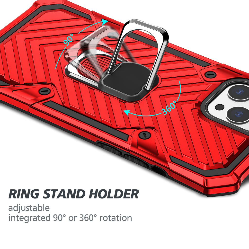 iPhone 12 Pro Rugged Tough Case Shockproof Hybrid Cover RED