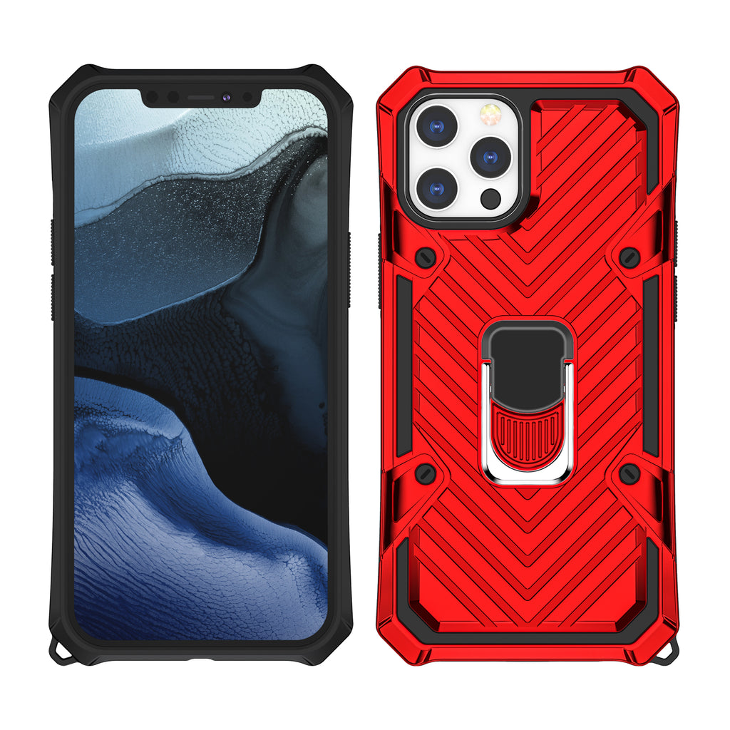 iPhone 12 Pro Rugged Tough Case Shockproof Hybrid Cover RED