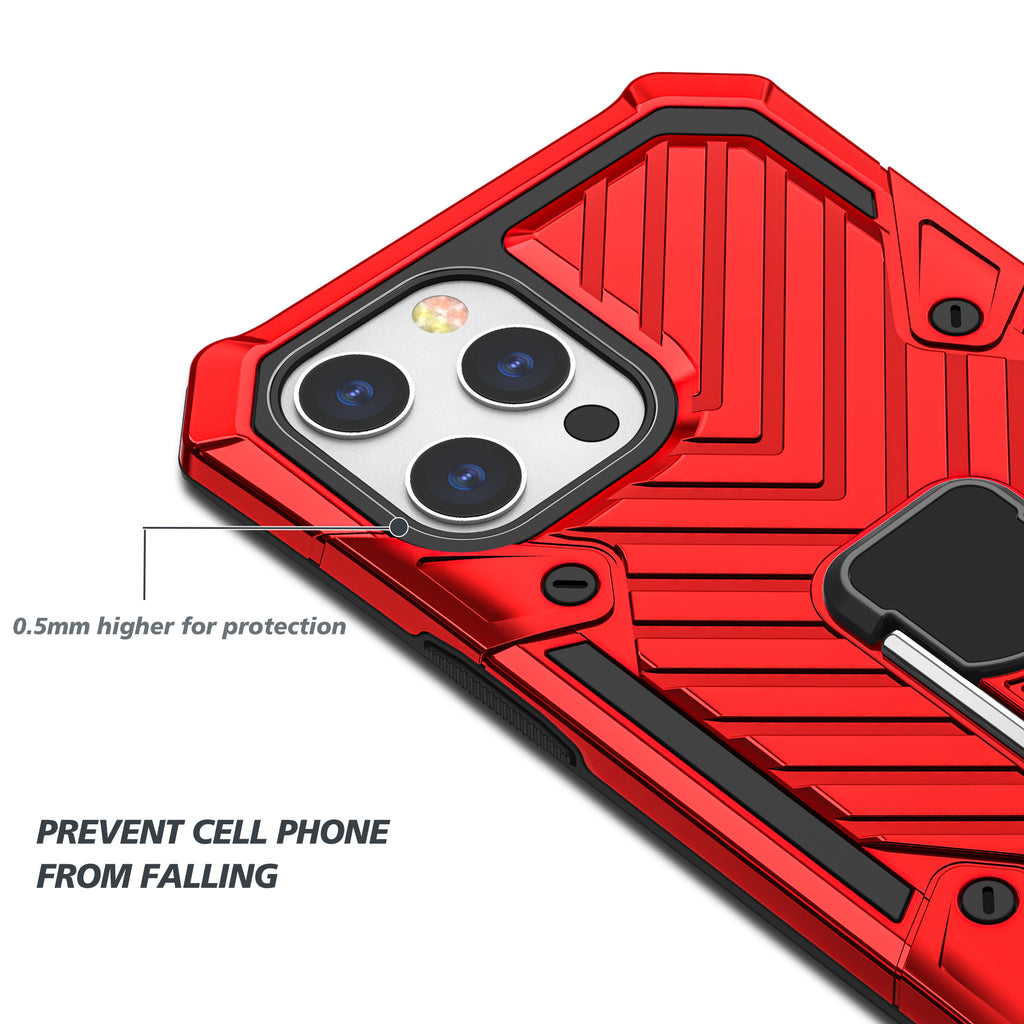 iPhone 12 Pro Rugged Tough Case Shockproof Hybrid Cover RED