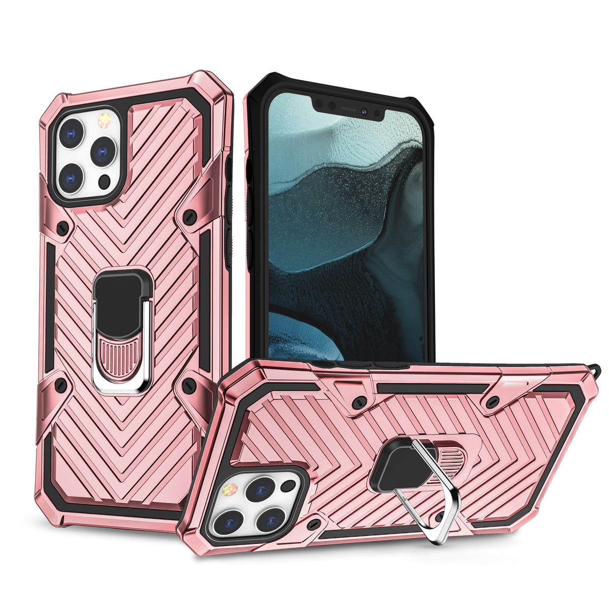 iPhone 13 Pro Max Rugged Tough Case Shockproof Hybrid Cover PINK