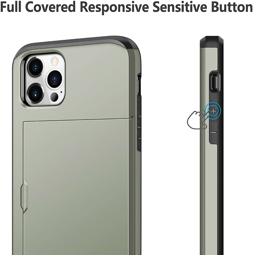 iPhone 11 Pro Shockproof Wallet Case Card Cover GREEN