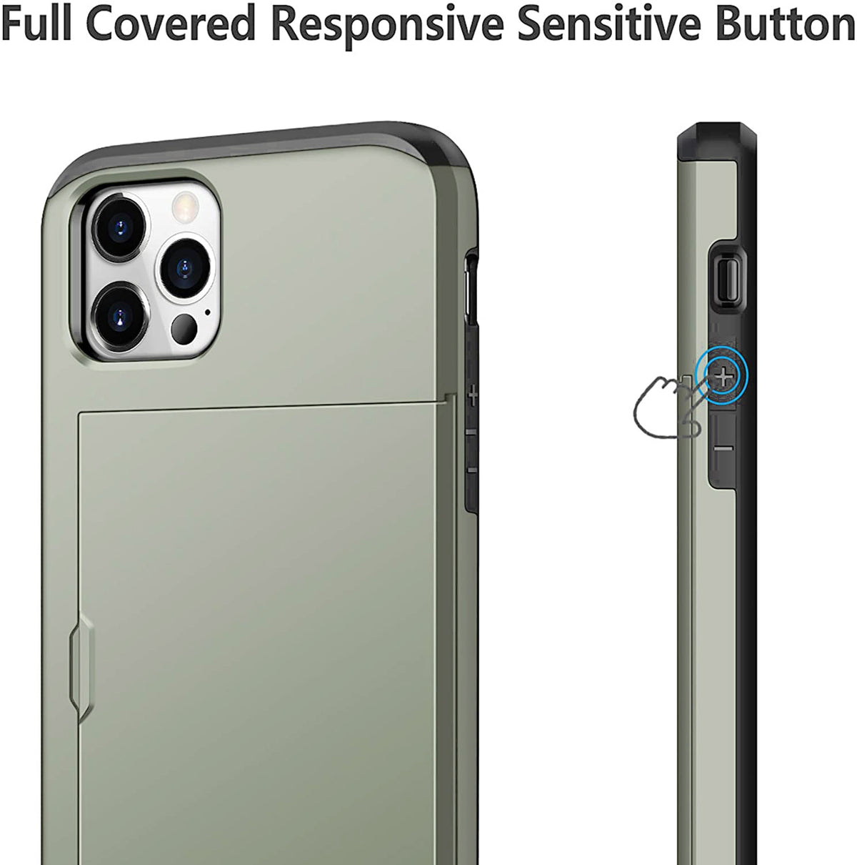iPhone 11 Pro Shockproof Wallet Case Card Cover GREEN