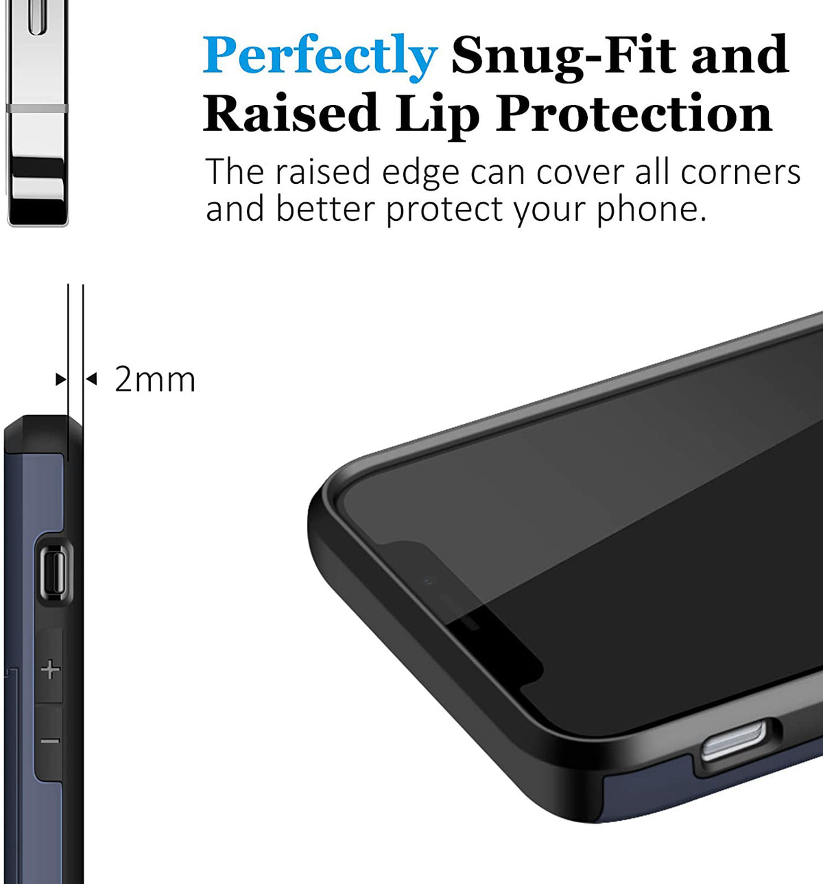 iPhone 13 Pro Shockproof Wallet Case Card Cover BLUE
