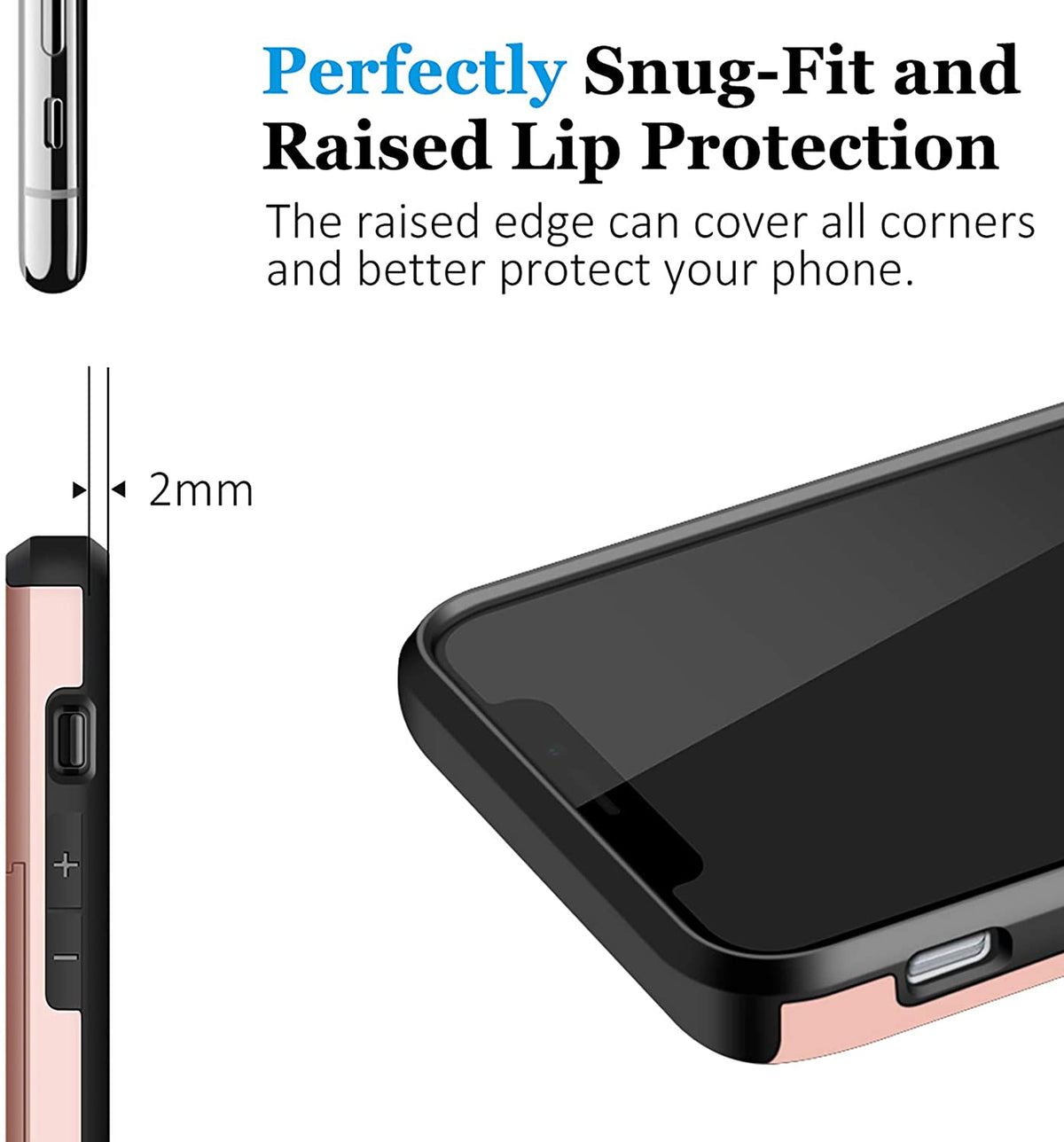 iPhone 11 Pro Shockproof Wallet Case Card Cover PINK