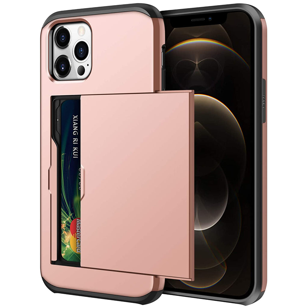 iPhone 11 Pro Shockproof Wallet Case Card Cover PINK