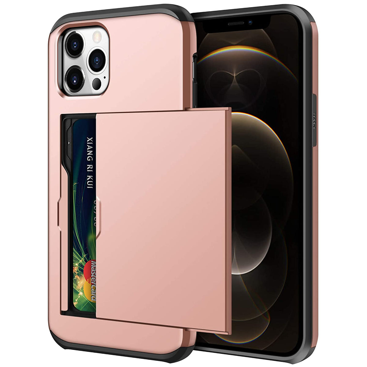 iPhone 11 Pro Shockproof Wallet Case Card Cover PINK
