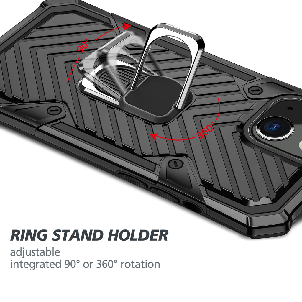 iPhone 13 Mini Rugged Tough Case Shockproof Hybrid Cover BLACK