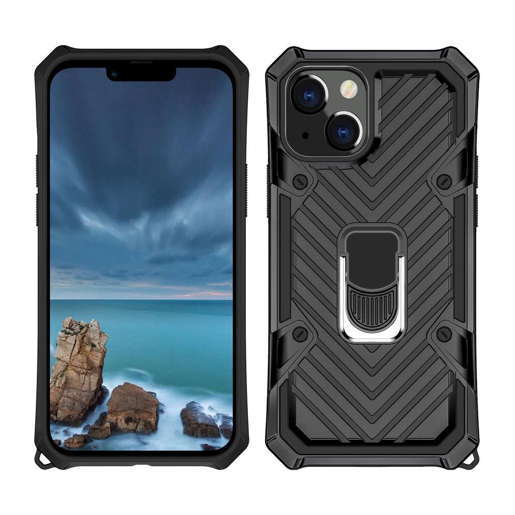 iPhone 13 Mini Rugged Tough Case Shockproof Hybrid Cover BLACK