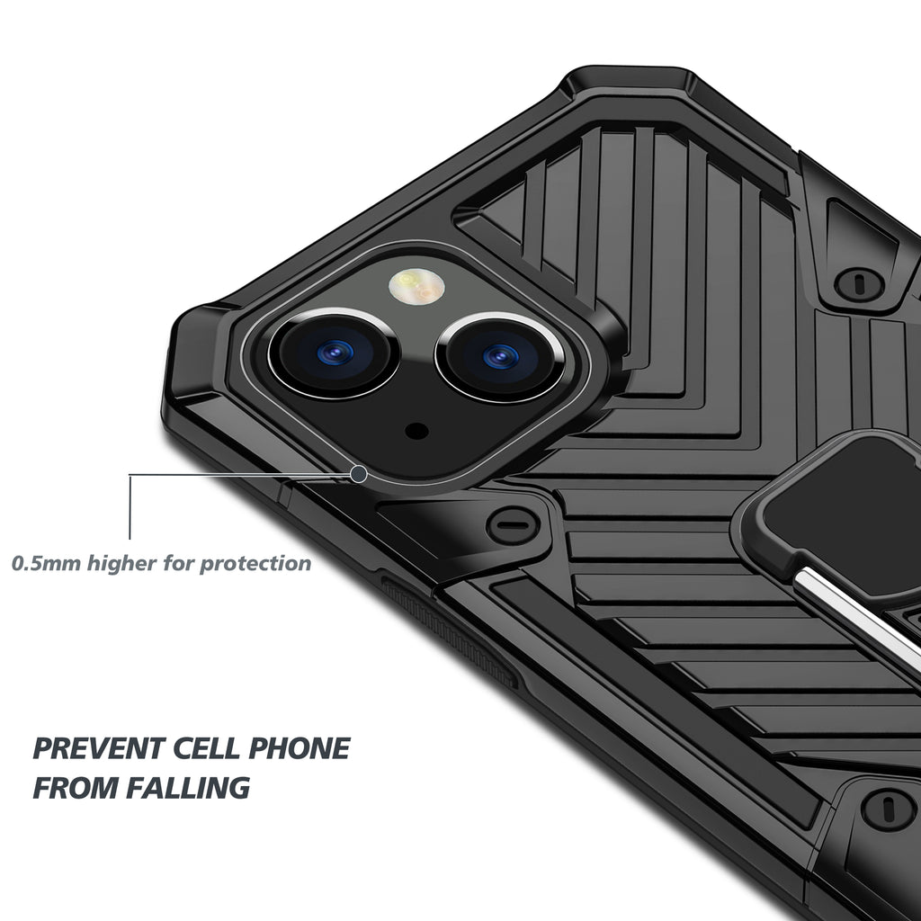 iPhone 13 Mini Rugged Tough Case Shockproof Hybrid Cover BLACK