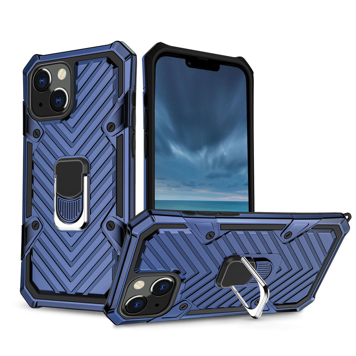 iPhone 13 Mini Rugged Tough Case Shockproof Hybrid Cover BLUE
