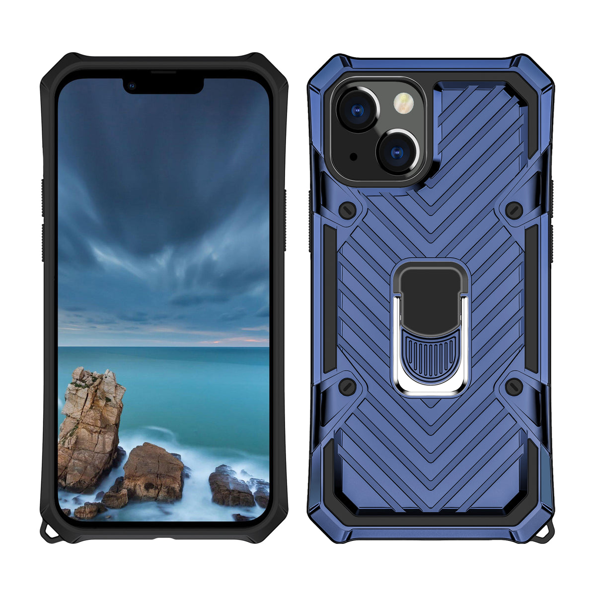 iPhone 13 Mini Rugged Tough Case Shockproof Hybrid Cover BLUE