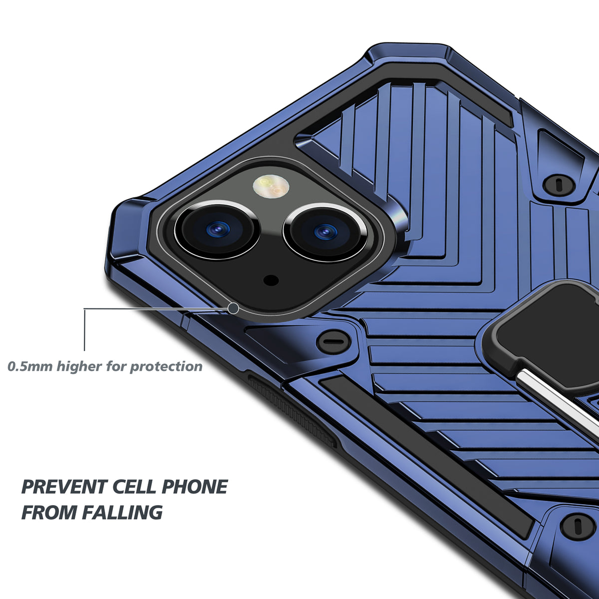 iPhone 13 Mini Rugged Tough Case Shockproof Hybrid Cover BLUE