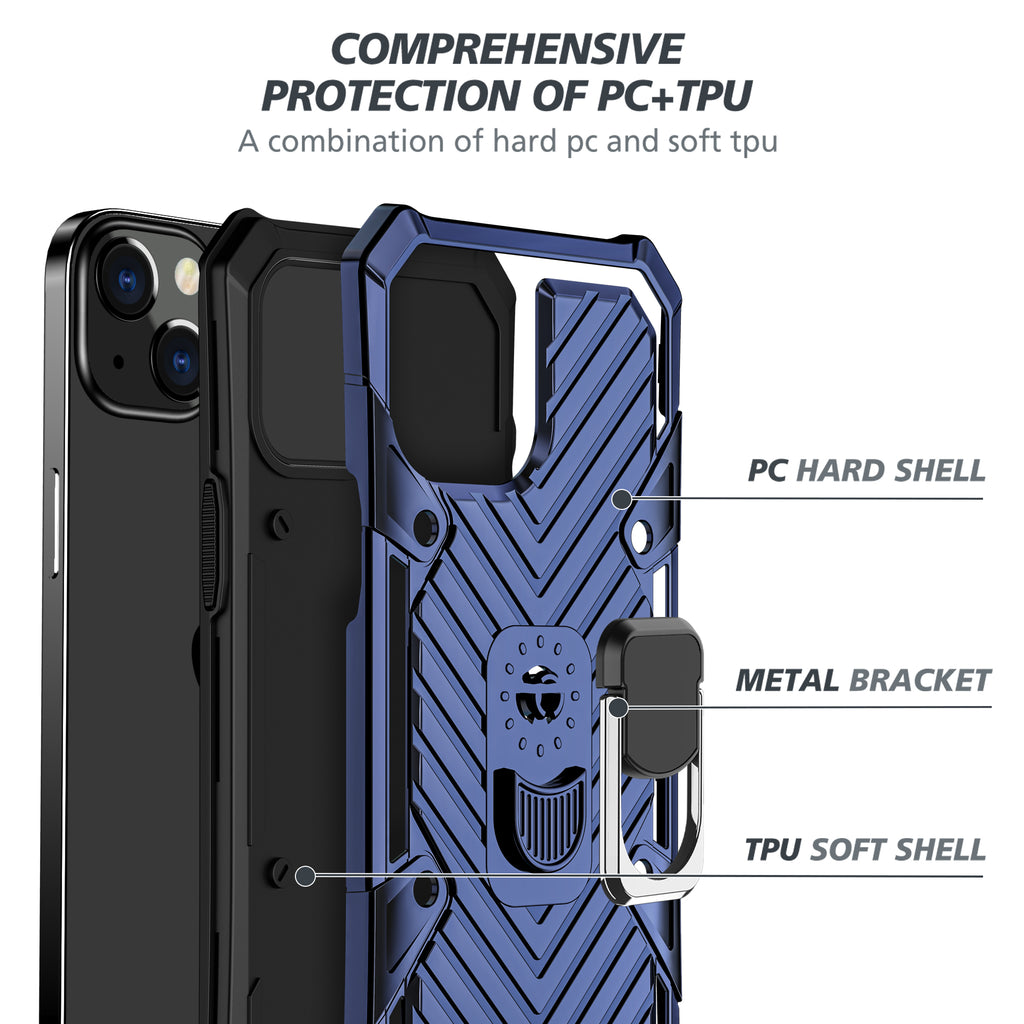 iPhone 13 Mini Rugged Tough Case Shockproof Hybrid Cover BLUE
