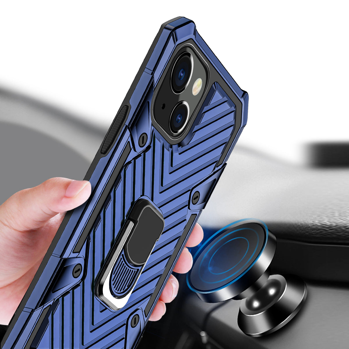 iPhone 13 Mini Rugged Tough Case Shockproof Hybrid Cover BLUE