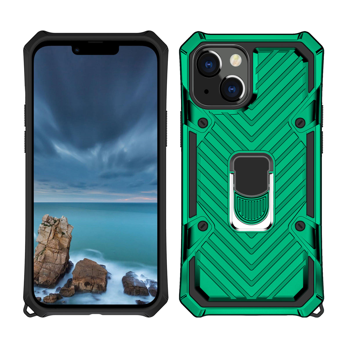 iPhone 13 Mini Rugged Tough Case Shockproof Hybrid Cover DARK GREEN