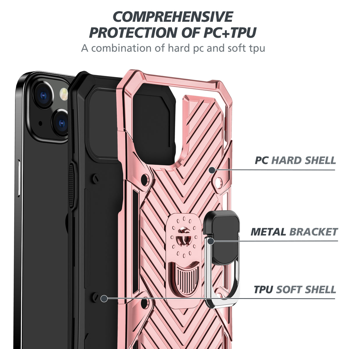 iPhone 13 Mini Rugged Tough Case Shockproof Hybrid Cover PINK