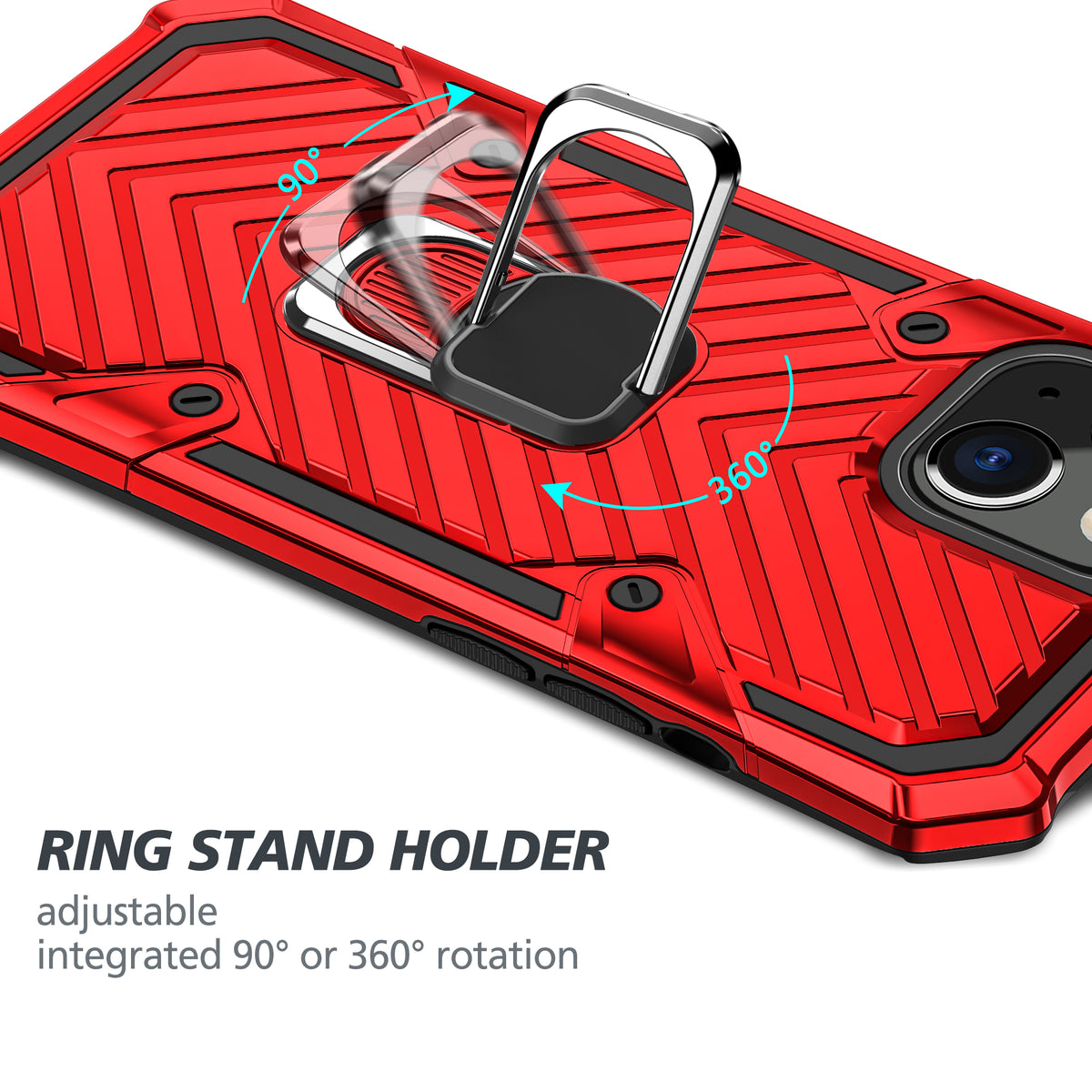 iPhone 13 Mini Rugged Tough Case Shockproof Hybrid Cover RED