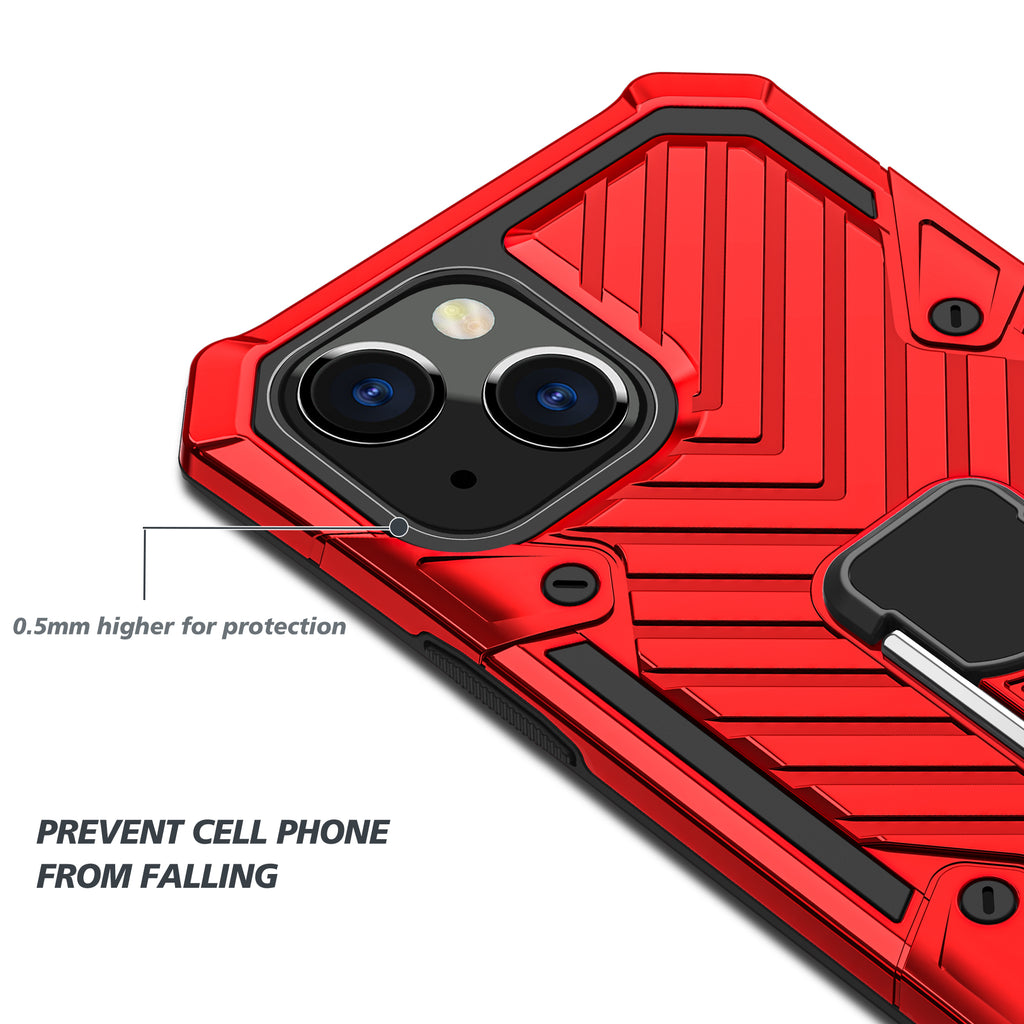 iPhone 13 Mini Rugged Tough Case Shockproof Hybrid Cover RED